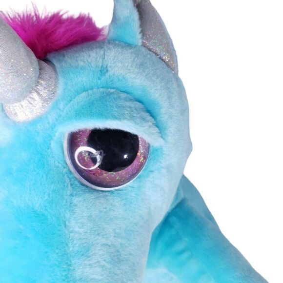 Little Peepers Russ Big Eyes Unicorn Blue Pink Silver Twinkle Large 20" - Picture 4 of 8